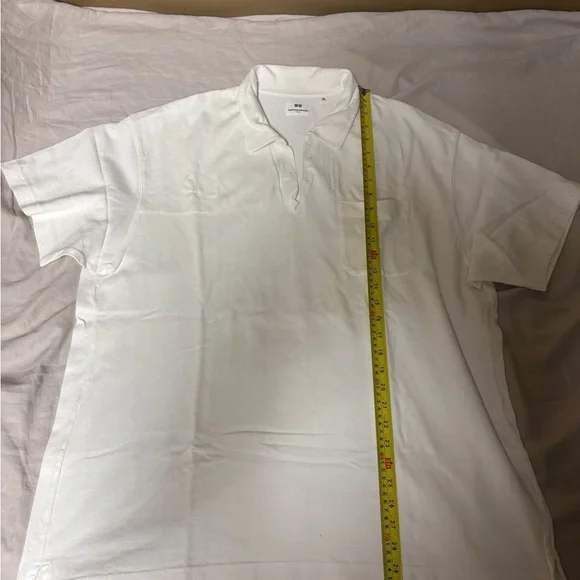 Uniqlo Men's Off-White Polo Shirt - Picture 3 of 5